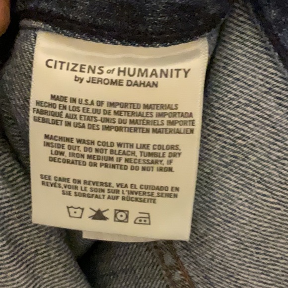 Citizens of Humanity Melanie High rise cropped wide leg jeans size 26 - Picture 7 of 8